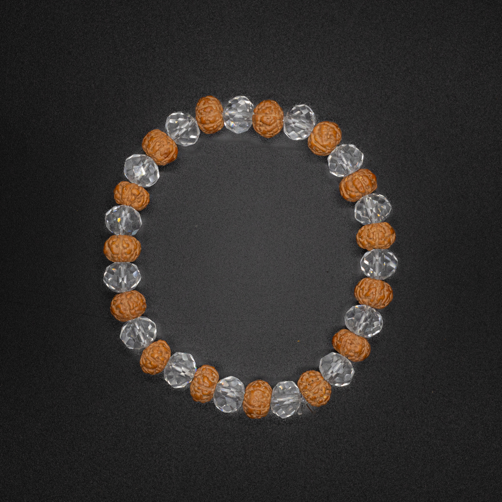 Rudraksha & Crystal Bracelet