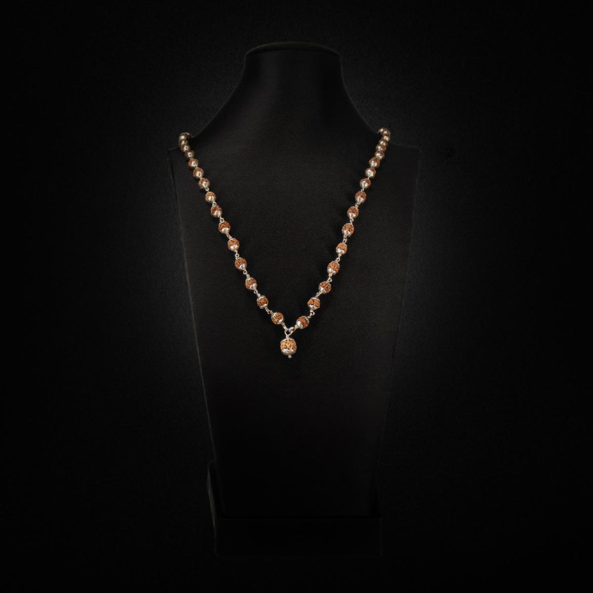 Rudraksha Mala in Silver