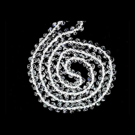 Sphatik Mala - Button Shape - Diamond Cutting