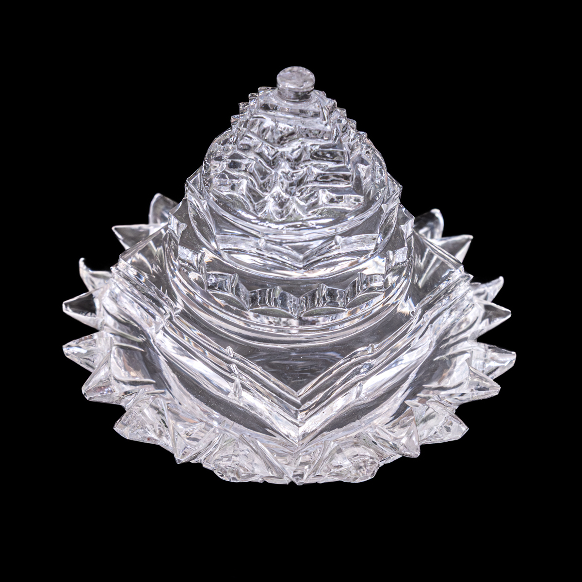 Sphatik Shri Yantra On Kamal