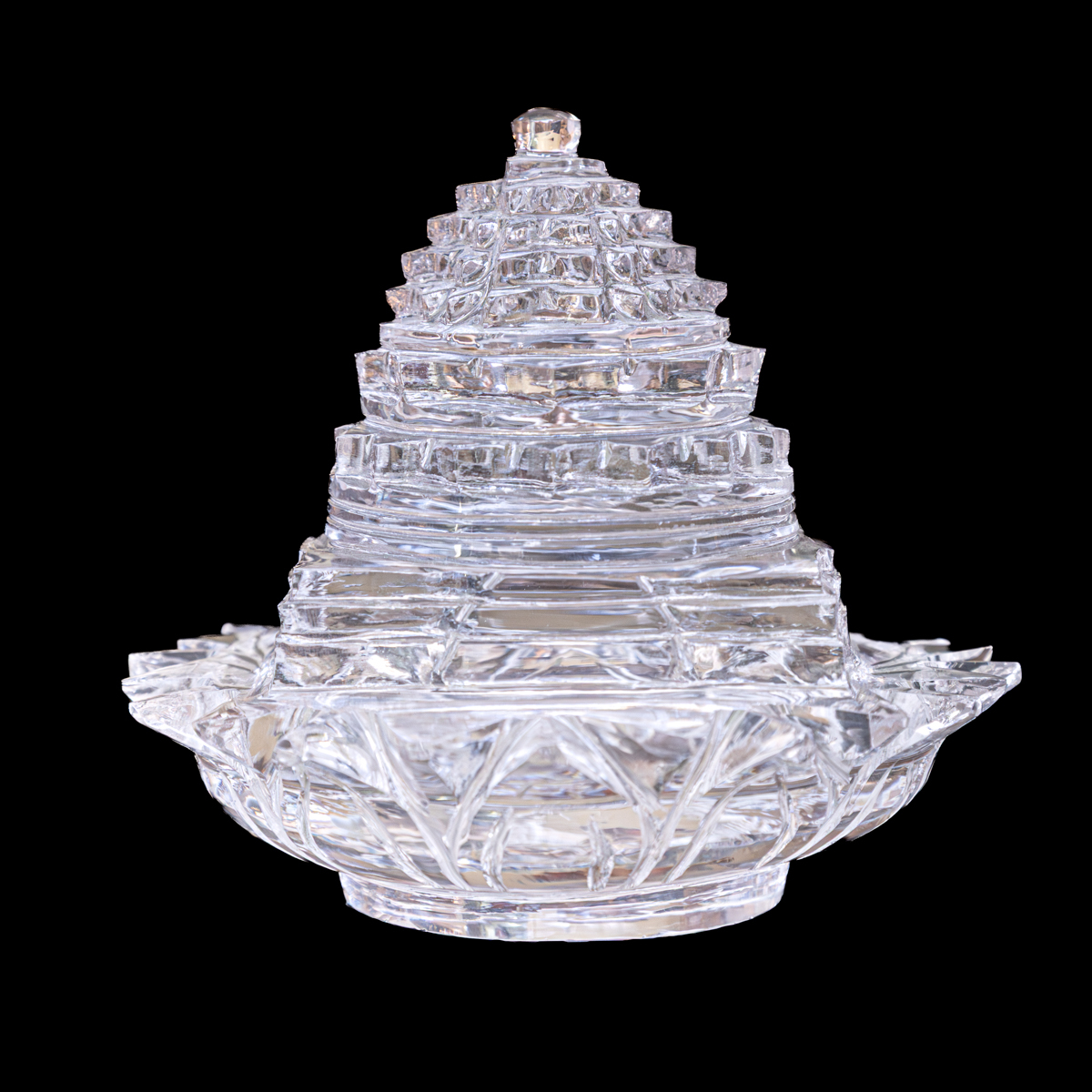 Sphatik Shri Yantra On Kamal