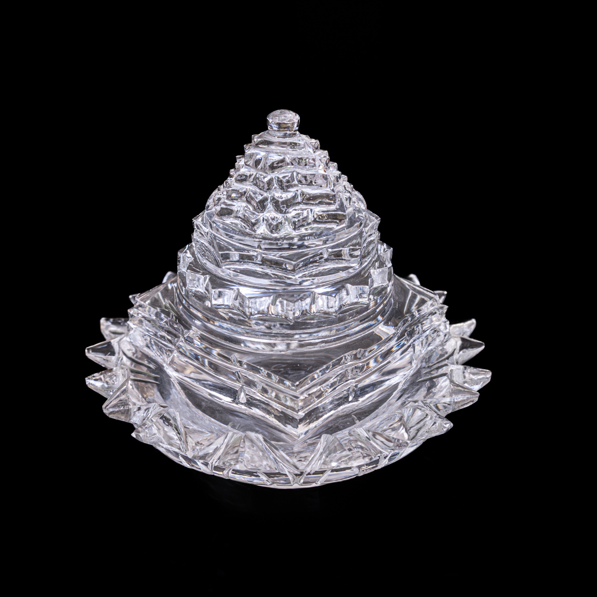 Sphatik Shri Yantra On Kamal