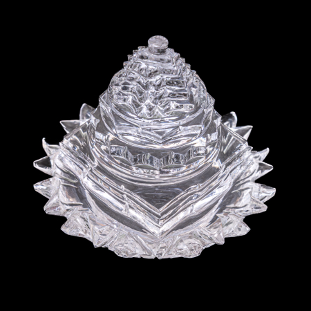 Sphatik Shri Yantra On Kamal